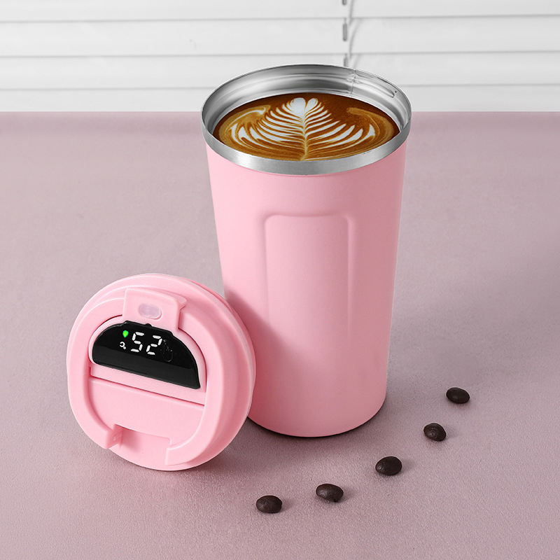 510ML Thermo Coffee Mug with Hermetic Temperature (SA2510-074)Pink Tumbler Apricot