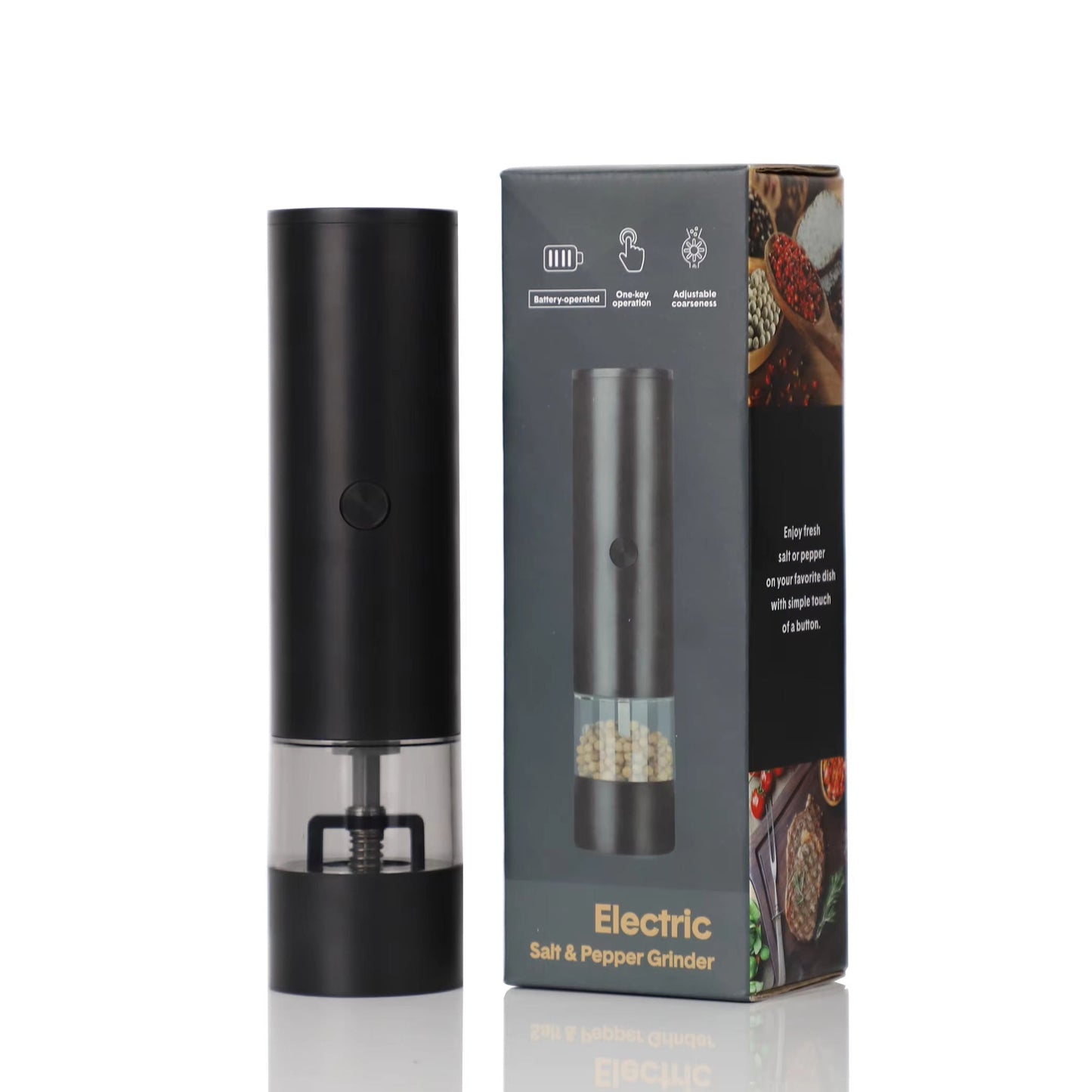 Electric Salt & Pepper Grinder (SA2510-018) Spice and sugar Jar Apricot