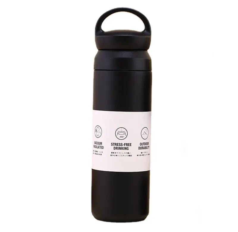 Double-Wall Stainless Steel Insulated Water Bottle(SA2408-225)-Black Apricot