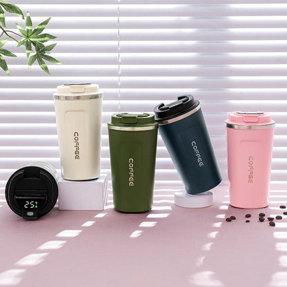 510ML Thermo Coffee Mug with Hermetic Temperature (SA2510-074)Olive Tumbler Apricot