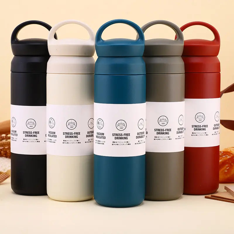 Double-Wall Stainless Steel Insulated Water Bottle(SA2408-225)-Blue Apricot
