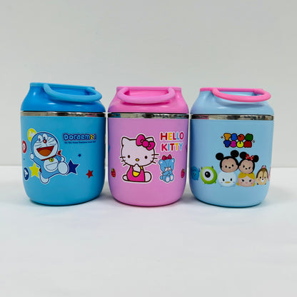 Kids Stainless Steel Lunch Box- Doraemon  Apricot   