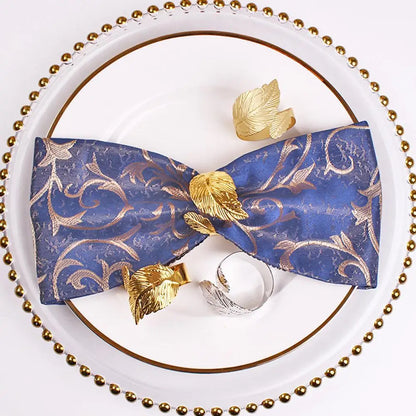 Napkin Holder Rings-Feather(Sliver) Kitchen Apricot   