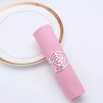 Napkin Holder Rings-Hollow(Sliver) Kitchen Apricot   