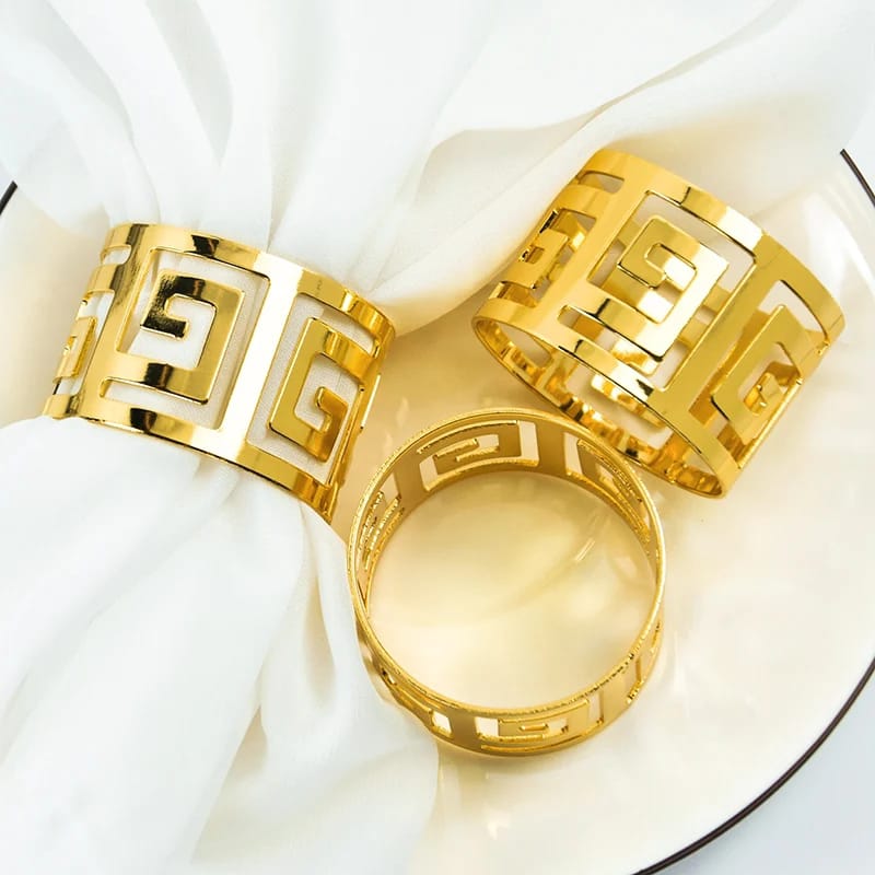 Napkin Holder Rings-Versace(Gold) Kitchen Apricot   