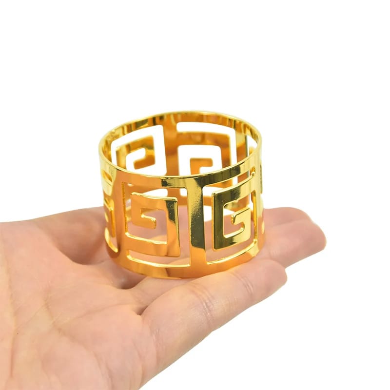 Napkin Holder Rings-Versace(Gold) Kitchen Apricot   