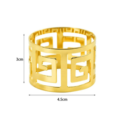 Napkin Holder Rings-Versace(Gold) Kitchen Apricot   
