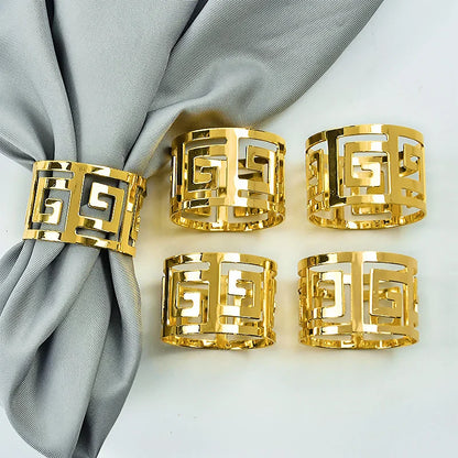 Napkin Holder Rings-Versace(Gold) Kitchen Apricot   