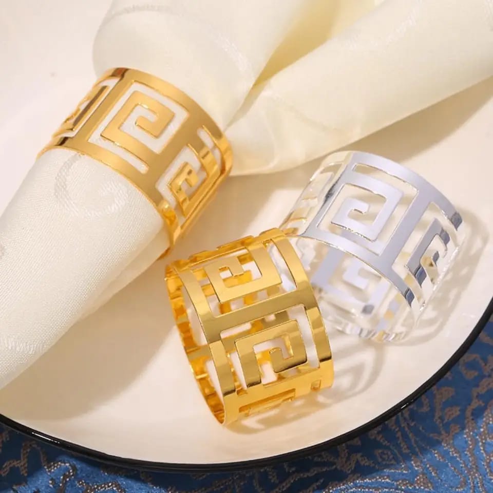 Napkin Holder Rings-Versace(Gold) Kitchen Apricot   