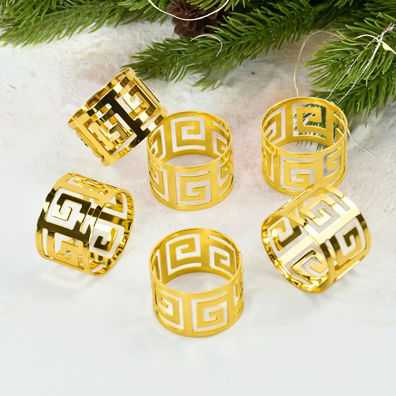 Napkin Holder Rings-Versace(Gold) Kitchen Apricot   