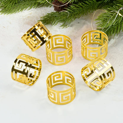 Napkin Holder Rings-Versace(Gold) Kitchen Apricot   