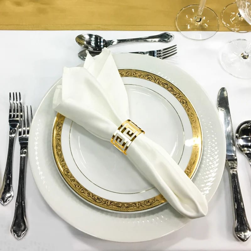 Napkin Holder Rings-Versace(Gold) Kitchen Apricot   