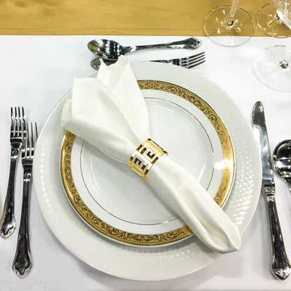 Napkin Holder Rings-Versace(Gold) Kitchen Apricot   