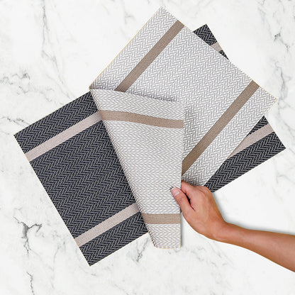 PVC Table Place Mats-Beige Weaves Table Mats Apricot   