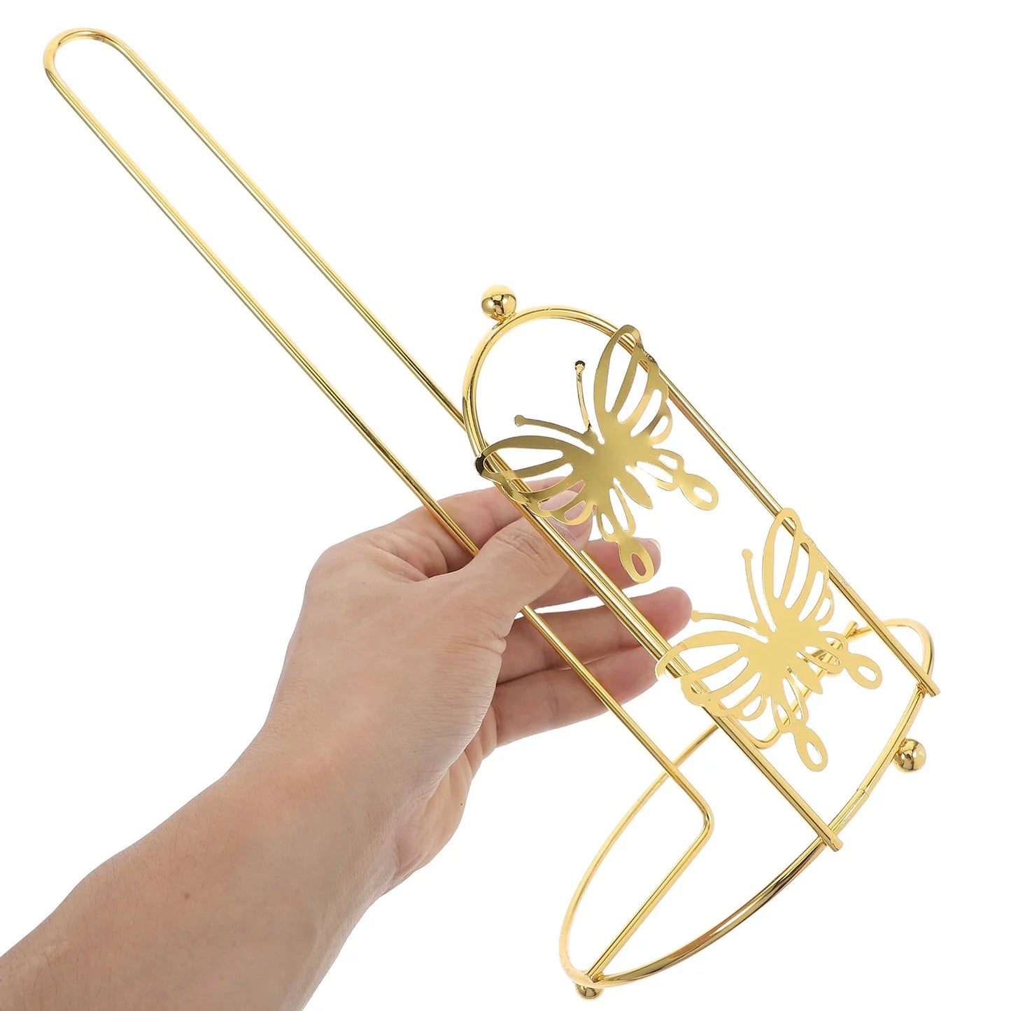 Stainless Steel Tissue Roll Holder-Butterfly Tissue Box Apricot