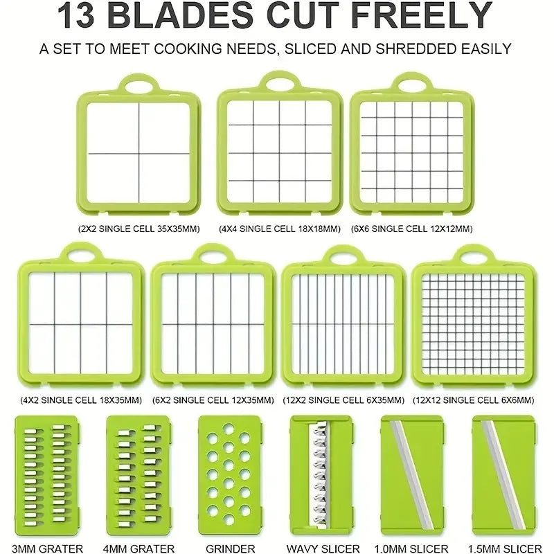 22PCs Multi-functional Food Chopper with Large Container-SA2411-47 Spice and sugar Jar Apricot