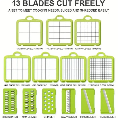 22PCs Multi-functional Food Chopper with Large Container-SA2411-47 Spice and sugar Jar Apricot