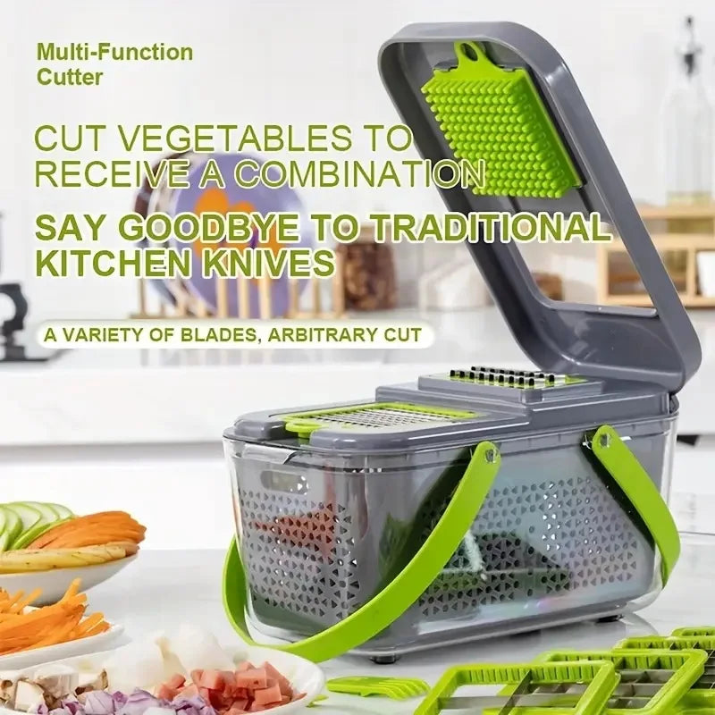 22PCs Multi-functional Food Chopper with Large Container-SA2411-47 Spice and sugar Jar Apricot