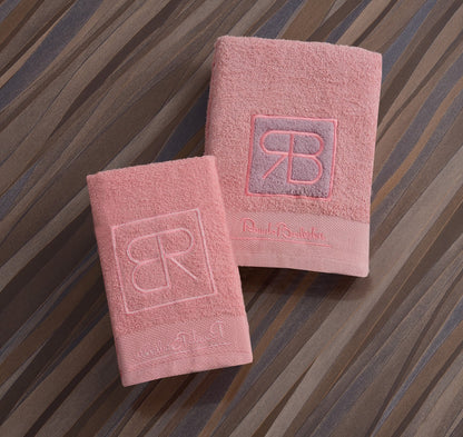 2 PCs RB Embroidered Kitchen Towels- Pink Bath Towels & Washcloths Apricot
