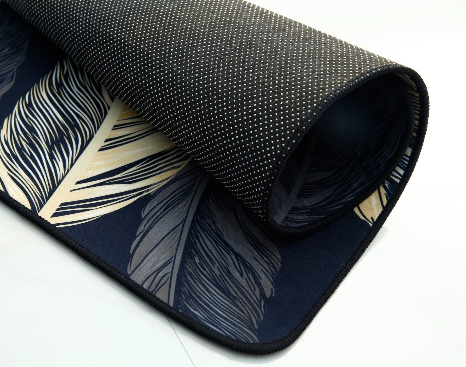 Premium Padded Anti slip Kitchen Mat Set-Feathers Rugs Apricot