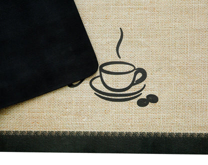 AntiSkid Dish Drying Heat & Water Protector Mat-SA-2553-2 (Coffee) Rugs Apricot