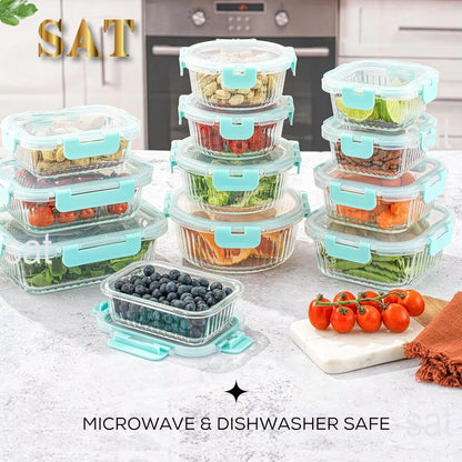 3 Pack Round Food Storage Containers With Lid-SA2408-291 Apricot