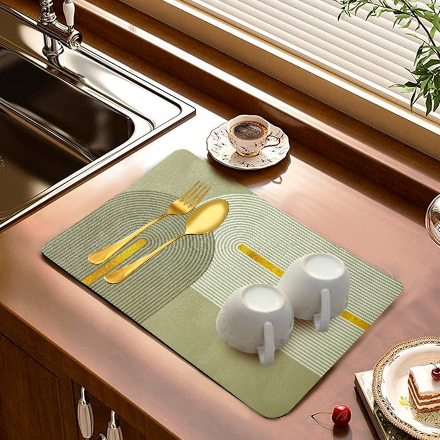 Anti Slip Dish Drying Mat-Bohemian(SA2553) Rugs Apricot