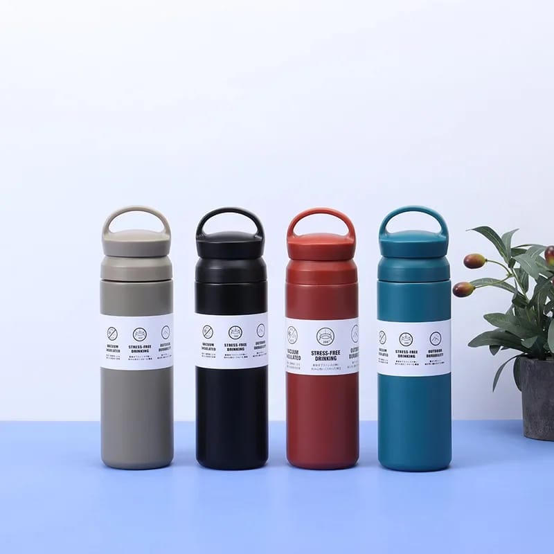 Double-Wall Stainless Steel Insulated Water Bottle(SA2408-225)-Black Apricot