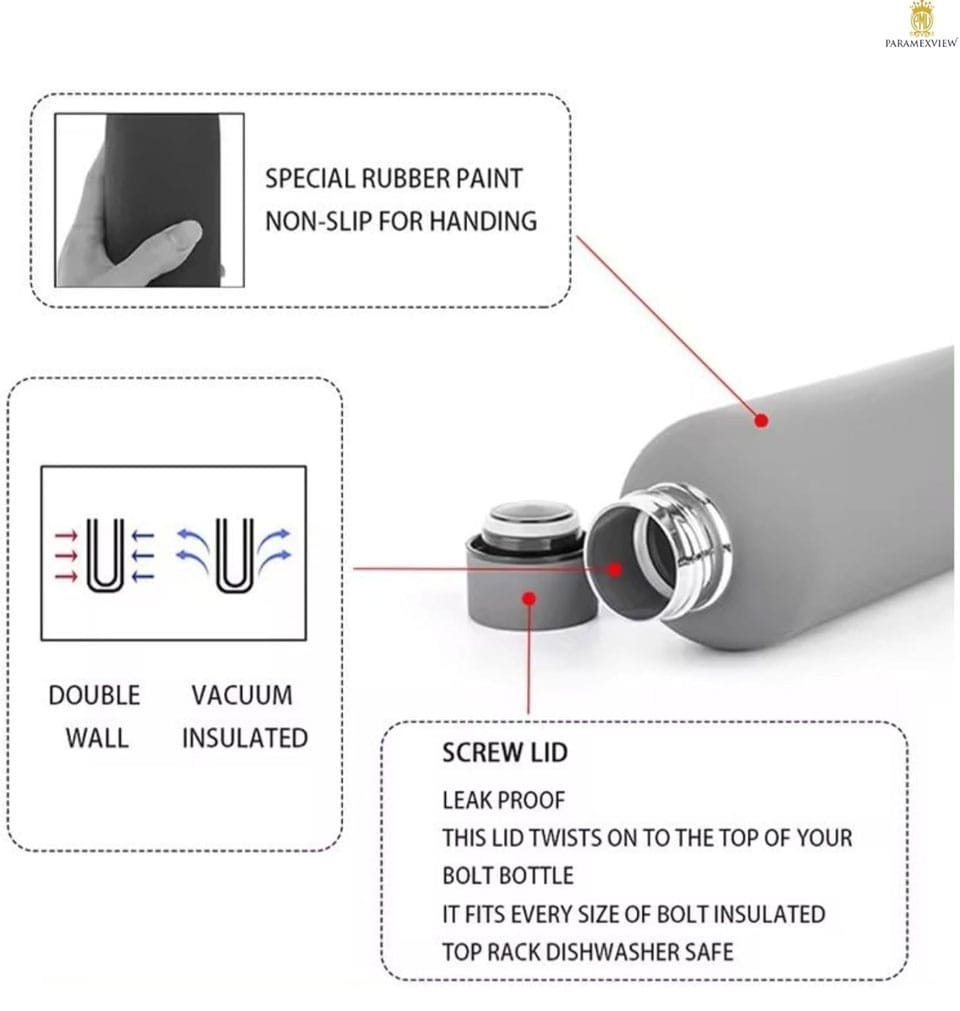 Stainless Steel Insulated Water Bottle(SA2408-224)-Black Apricot