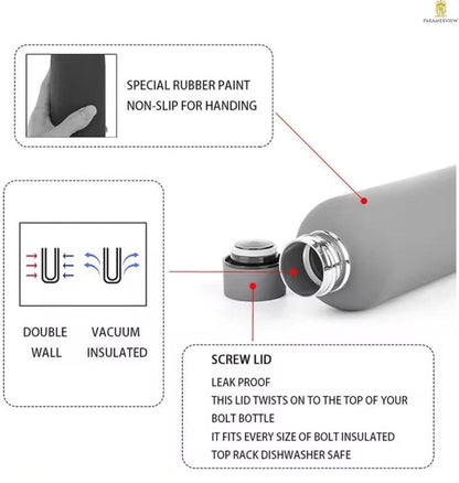 Stainless Steel Insulated Water Bottle(SA2408-224)-Black Apricot