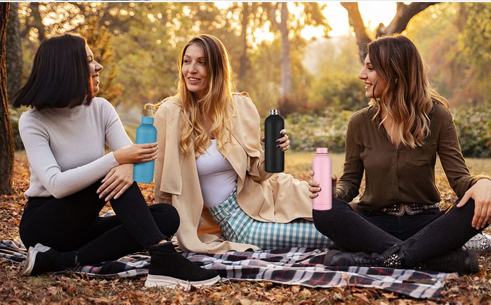 Stainless Steel Insulated Water Bottle(SA2408-224)-Black Apricot