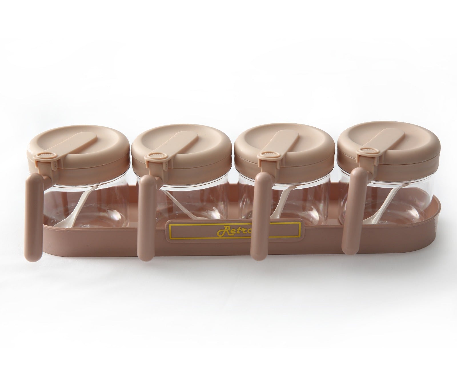 5PCs Spice Jar Seasoning Containers-SA2405-274 Spice and sugar Jar Apricot