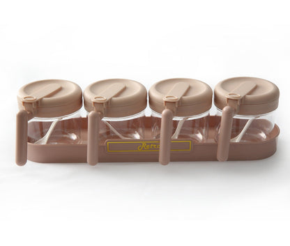 5PCs Spice Jar Seasoning Containers-SA2405-274 Spice and sugar Jar Apricot