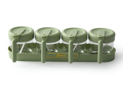 5PCs Spice Jar Seasoning Containers-SA2405-274 Spice and sugar Jar Apricot Green