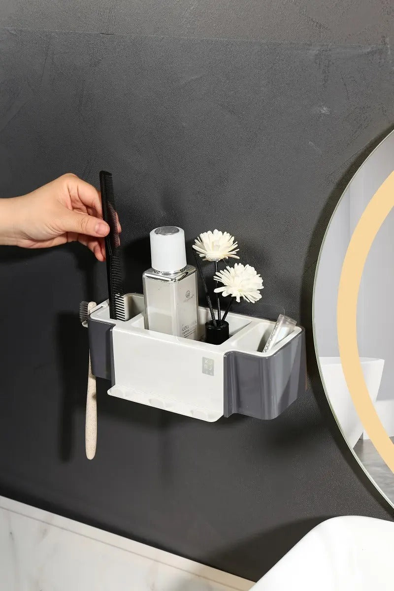 Wall Mounted Storage Organizer Rack-SA2408-302 Bathroom Accessory Sets Apricot