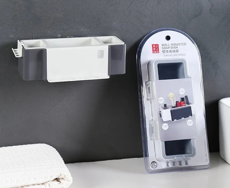 Wall Mounted Storage Organizer Rack-SA2408-302 Bathroom Accessory Sets Apricot