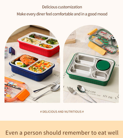 TrioFeast Bento Lunch Box Leak Proof(3 Compartment) -SA2510-057WORK Apricot