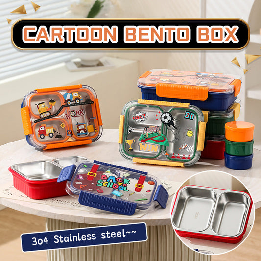 TrioFeast Bento Lunch Box Leak Proof(3 Compartment) -SA2510-057WIN Apricot