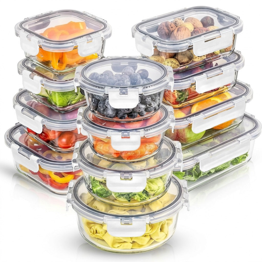 3 Pack Rectangluar Food Storage Containers (SA2408-309) Apricot