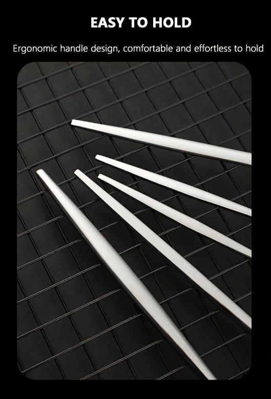 24 PCs Premium Steel Cutlery Set- (4404) Silver Apricot
