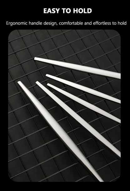 24 PCs Premium Steel Cutlery Set- (4404) Silver Apricot