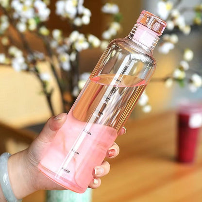 Water bottle with Time Marker Cover (SA2408-169) Apricot Pink