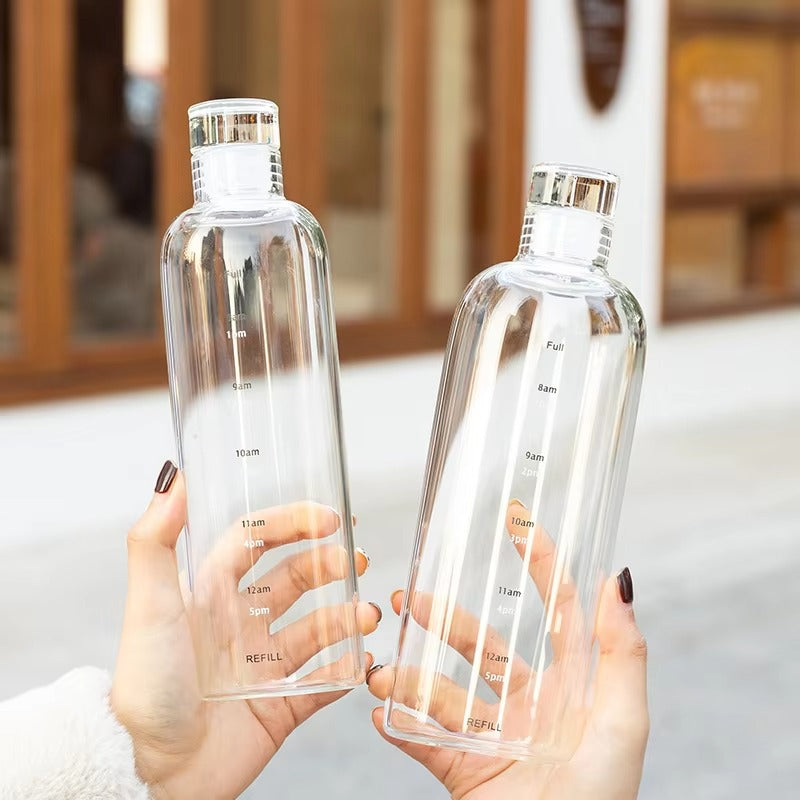 Water bottle with Time Marker Cover (SA2408-169) Apricot White