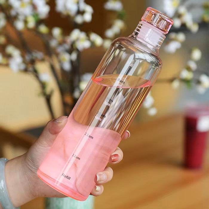 Water bottle with Time Marker Cover (SA2408-169) Apricot