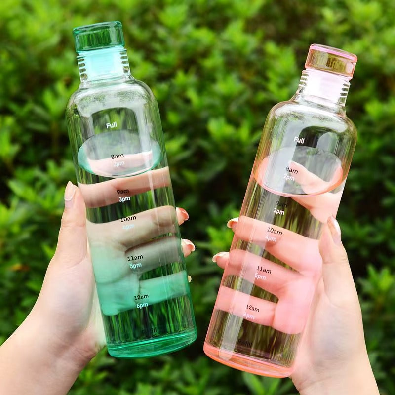 Water bottle with Time Marker Cover (SA2408-169) Apricot