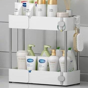 2 Tier Multi Purpose Storage Rack-SA2408-113 Bathroom Accessory Sets Apricot