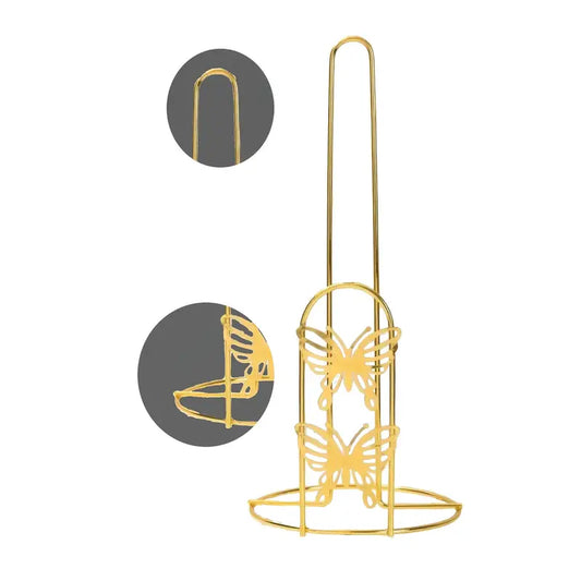 Stainless Steel Tissue Roll Holder-Butterfly Tissue Box Apricot