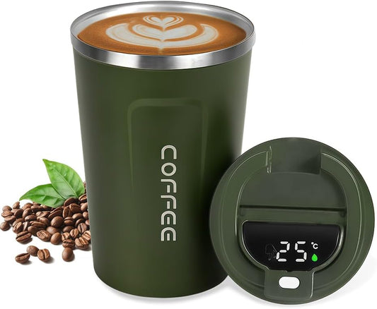 510ML Thermo Coffee Mug with Hermetic Temperature (SA2510-074)Olive Tumbler Apricot