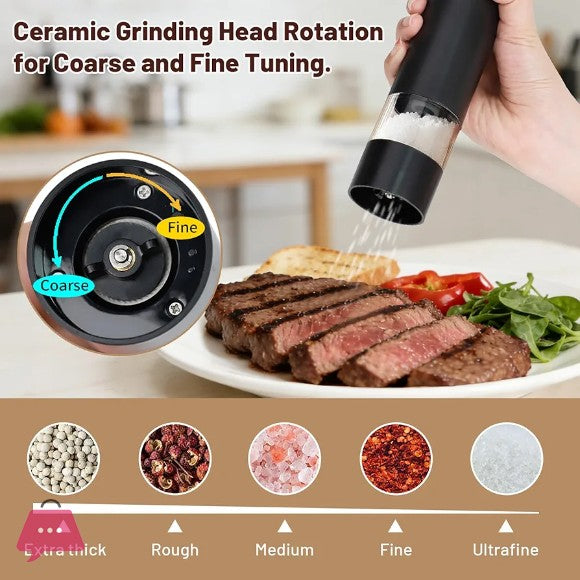 Electric Salt & Pepper Grinder (SA2510-018) Spice and sugar Jar Apricot