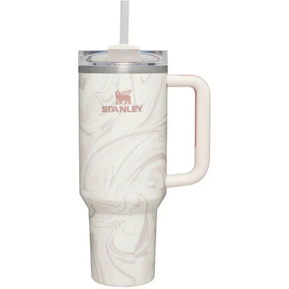 Stanley Quencher H2.0 FlowState™ Tumbler 40 OZ-1200ML-Marble Pattern(Pastel) Tumbler Apricot